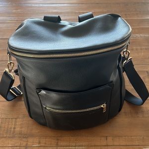 FAWN DESIGN ORIGINAL Diaper Bag // Good Preowned Condition // BLACK